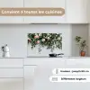 Bloemen - Muur - Rozen - Groen keuken achterwand spatscherm klein -sfeer4_FR