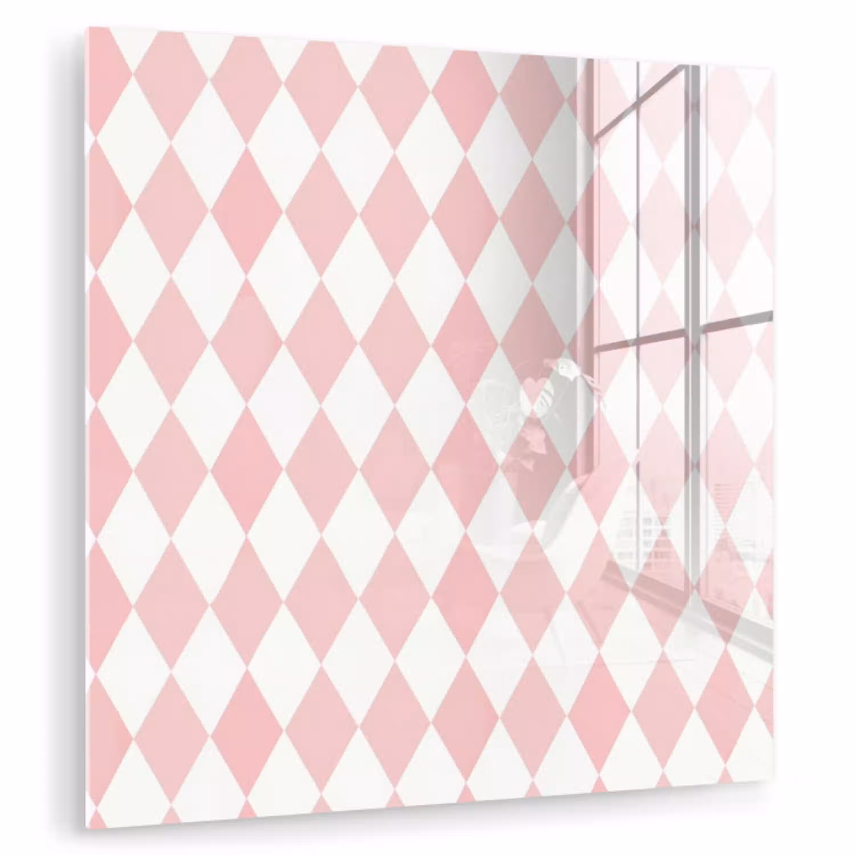 Lichtroze - Ruiten - Geometrisch - Patroon plexiglas 5mm klein 11 -zzzproduct_nieuw