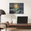 Zee - Zon - Golven - Rotsen PET vilt klein -sfeer5