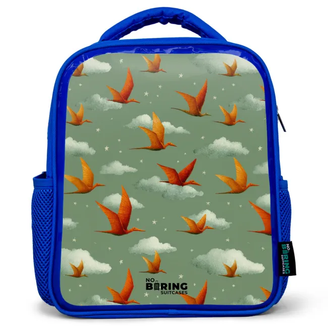 Kids' Backpacks Blue -. Pattern - Dino - Pterosaurs