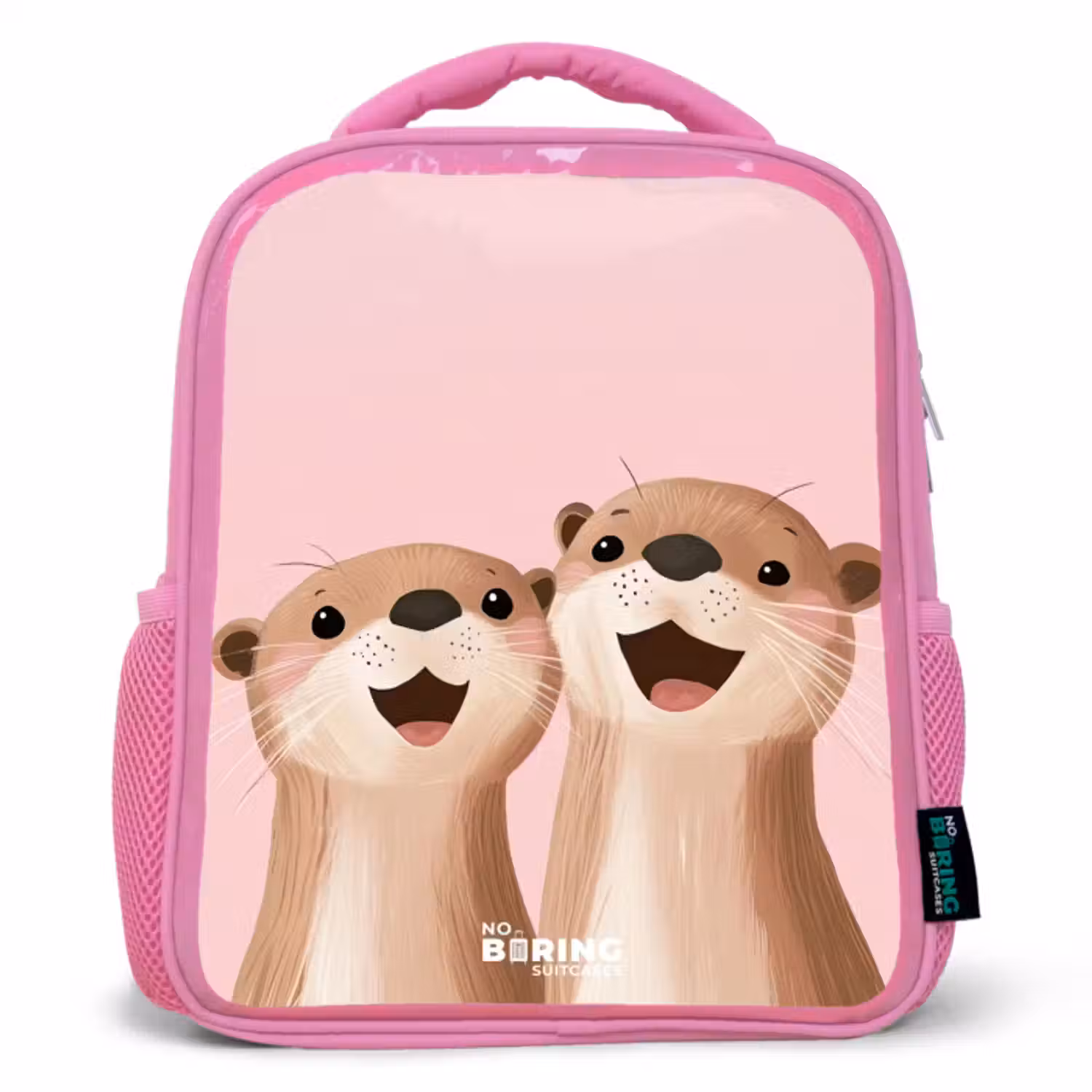 Rugzak kind - roze - Otters - Lachen - Roze - Illustratie