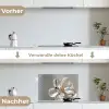 Bloem - Glazen - Doorzichtig keuken achterwand spatscherm klein -voor_na_DE