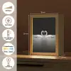 Zwanen - Hart - Zwart - Wit Light Box met kabel (Tafellamp) klein -USP_NL