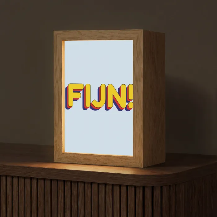 Fijn - Geel - Oranje Light Box met kabel (Tafellamp) klein -z3d_website