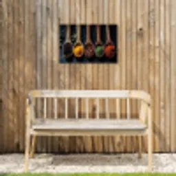 Houten - Lepels - Specerijen - Kruiden Tuinposter op houten frame 2 cm dik klein -sfeer4