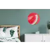 Watermeloen - Rood - Zomers Wandcirkel aluminium klein -slaapkamer