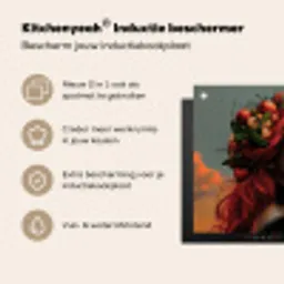 Vrouw - Kroon - Tomaat - Bascilicum - Zonnebril Inductie beschermer vinyl 3mm middel -zzzzzzusp-haakje_NL
