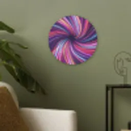 Abstract - Swirl - Futuristic - Neon Akoestische PET Vilt - Rond klein -sfeer2