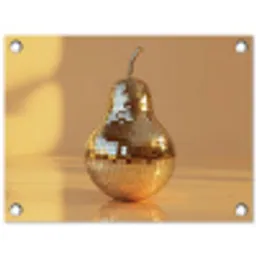 Goud - Disco - Glitter - Peer tuinposter los doek klein -3d