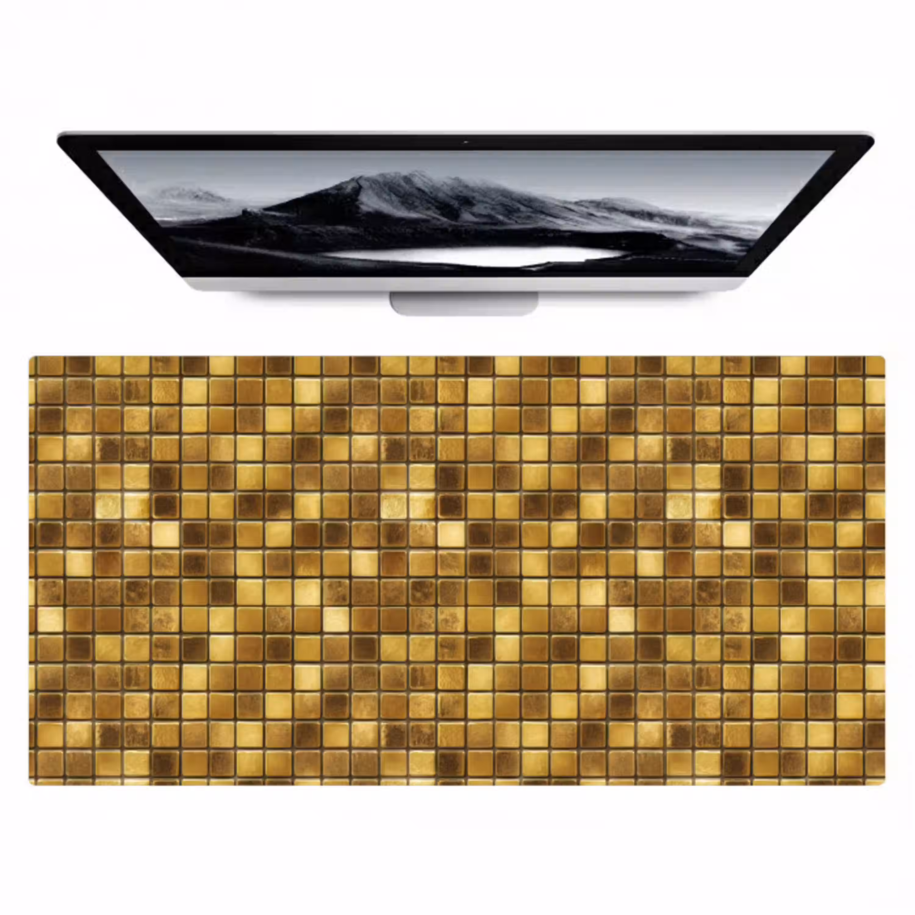 Tegels - Mozaïek - Luxe - Warm Goud Muismat XXL klein 681 -zzz3d