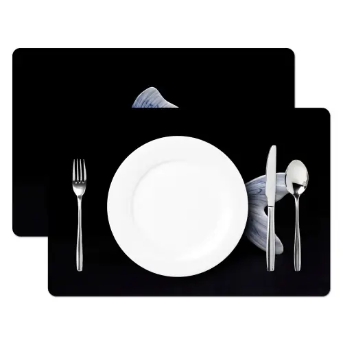 Porselein - Goudvis - Delfts - Blauw Placemat vinyl groot -zzsfeer2_Kitchenyeah-website