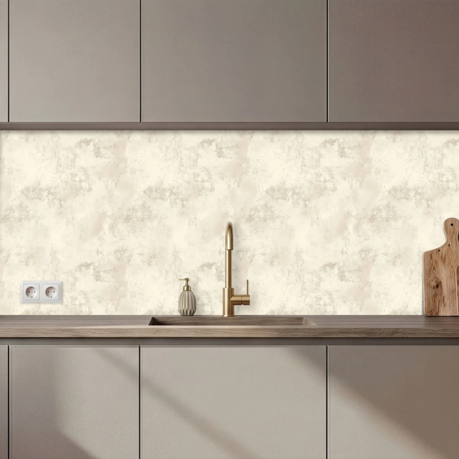 Patroon - Organisch - Beige keuken achterwand 2 middel 871 zz_3dshopping