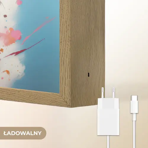 Paard - Meisjes - Blauw - Roze Light Box met batterij (Wandlamp kind) middel -USP_websiteoplaadbaarNL