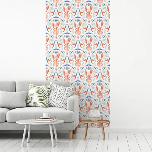 Sfeer - Oranje - Blauw - Groen fotobehang vinyl groot 64 -woonkamer