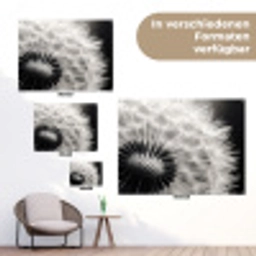 Paardenbloem - Zwart - Wit tuinposter los doek klein -Xsfeer9_DE