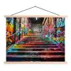 Trap - Graffiti - Kleuren - Kunst textielposter latten blank klein -3d