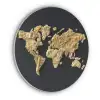 Wereldkaart - Specerijen - Kleurrijk Akoestische PET Vilt - Rond klein -3d