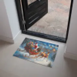 Kerstman - Rendier - Kerst - Sneeuw Deurmat klein -sfeer5