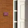 Donker oudroze - Klassiek Naambord Rechthoek middel -sfeer3-rechthoek-S