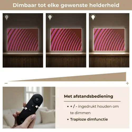 Lijnen - Rood - Beweging Light Box met batterij (Wandlamp) middel -USP_dimbaarNL