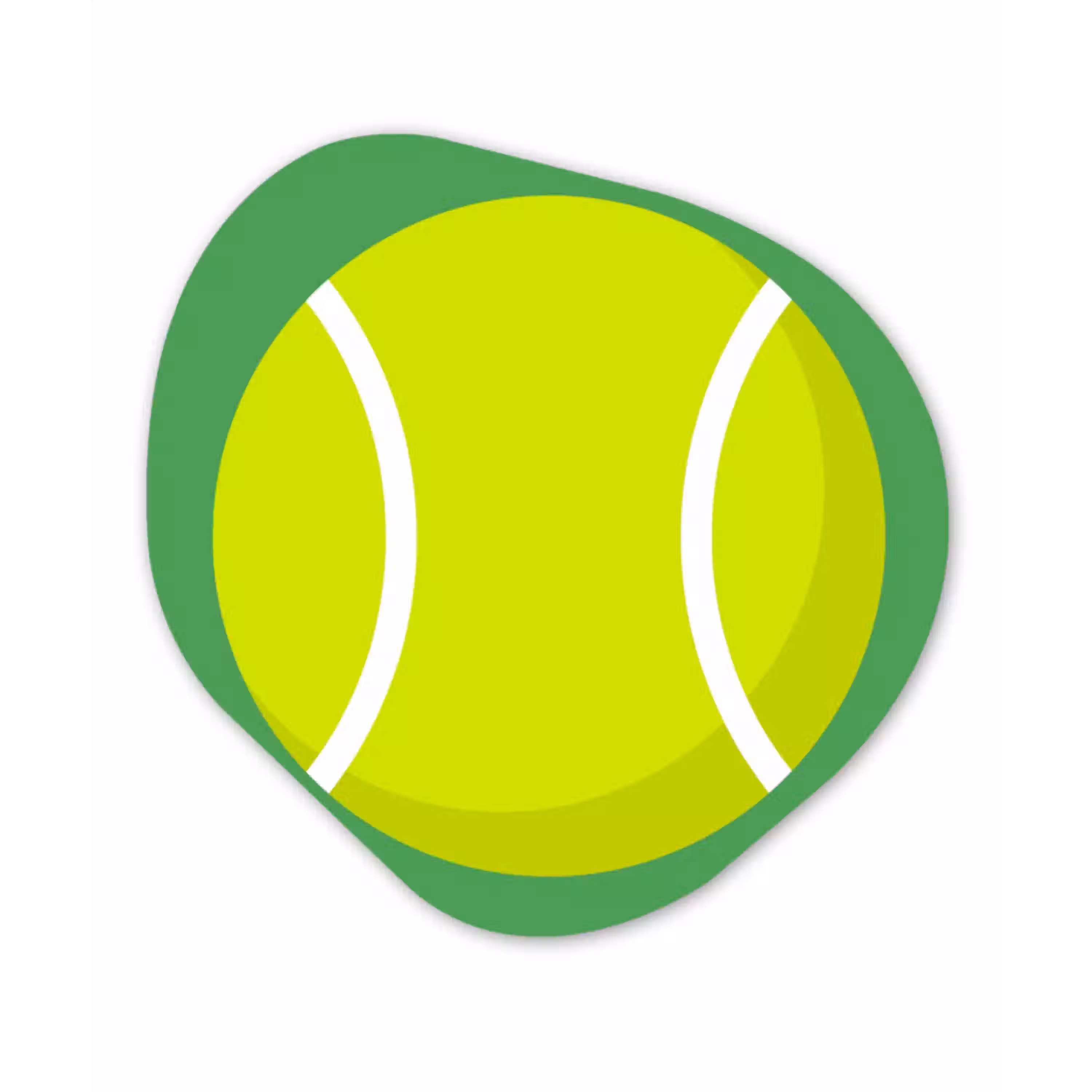 Bal - Geel - Sport - Groen - Illustratie Wandcirkel Organisch Forex 3mm klein -3d