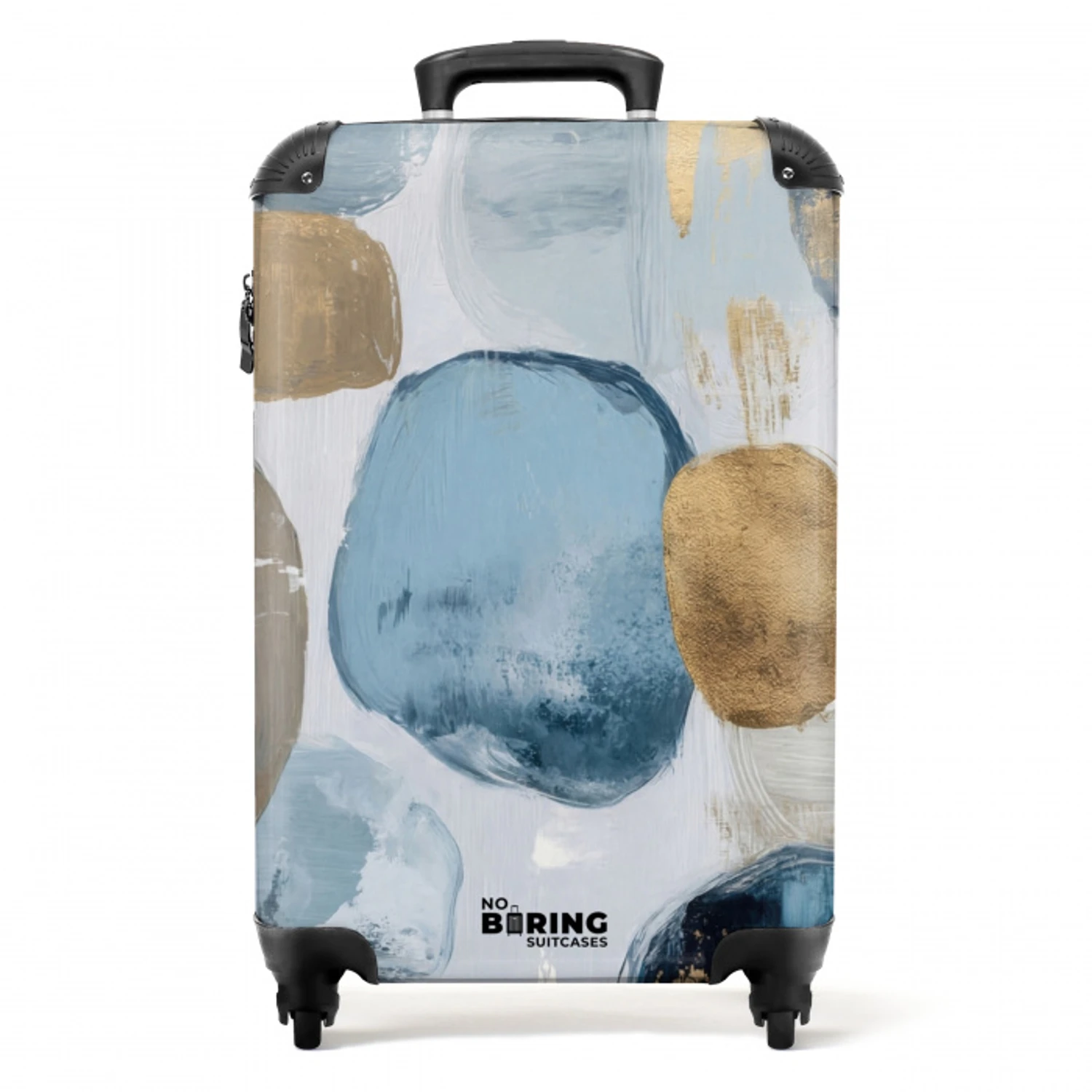 Abstract - Goud - Vormen NBS - Handbagage koffer - Volwassenen Unisex middel -productfoto_recht