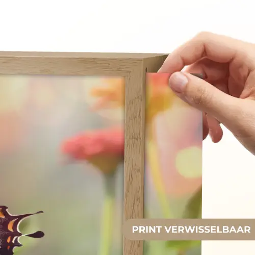 Bloemen - Vlinder - Natuur - Bloem Light Box met batterij (Wandlamp) middel -USP_websiteprintNL