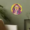 Zonnebril - Vrouw - Zonnig - Geel Akoestische PET Vilt - Rond klein -sfeer2