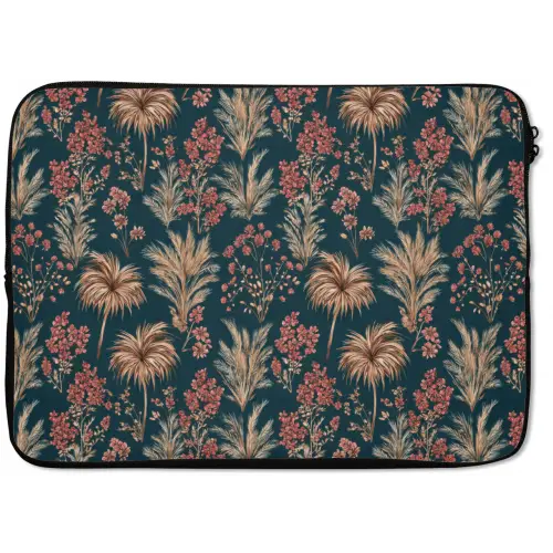 Botanisch - Patroon - Blauw laptophoes neopreen klein 279 -zkaufland3dotto