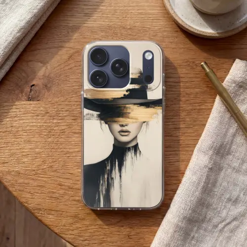 Vrouw - Hoed - Verf Telefoonhoesje iPhone 17 Pro klein -sfeer1
