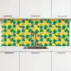 Ananas - Geel - Groen - Tropisch keuken achterwand 2 middel 871 -3d