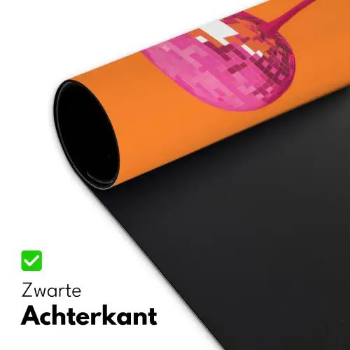 Discoballen - Kers - Spiegels - Roze Muismat XXL klein -sfeer2