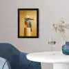 Ijsvogel - Pilaar - Koksmuts - Vogel fotolijst zwart zonder passe partout klein -sfeer4