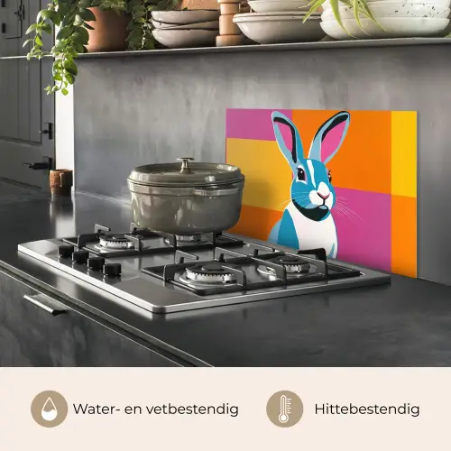 Haas - Kleurvakken - Oren - Roze keuken achterwand spatscherm klein -usp_NL