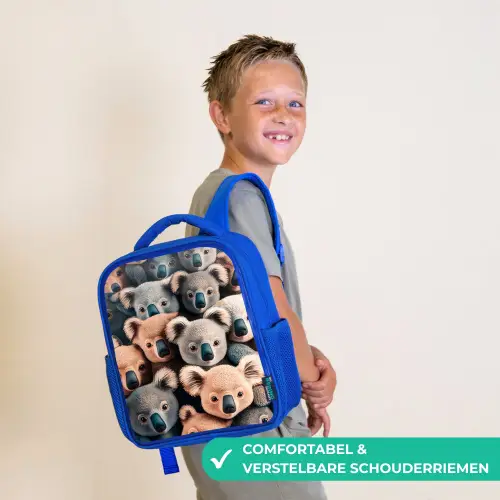 Koala Kapriolen Kinderrugzak - Blauw middel -sfeer3_NL