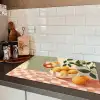 Citroenen - Glas - Tafelkleed - Geblokt Inductie beschermer vinyl 3mm klein -sfeer3