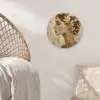 Vrouw - Goud - Abstract - Textuur Wandcirkel kunststof plaat 5mm dik klein -sfeer5