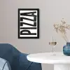 Pizza - Japandi - Decoratie - Vintage fotolijst zwart zonder passe partout klein -sfeer4