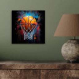 Graffiti - Basketbal - Sport - Zwart - Street art aluminium wit klein -sfeer2