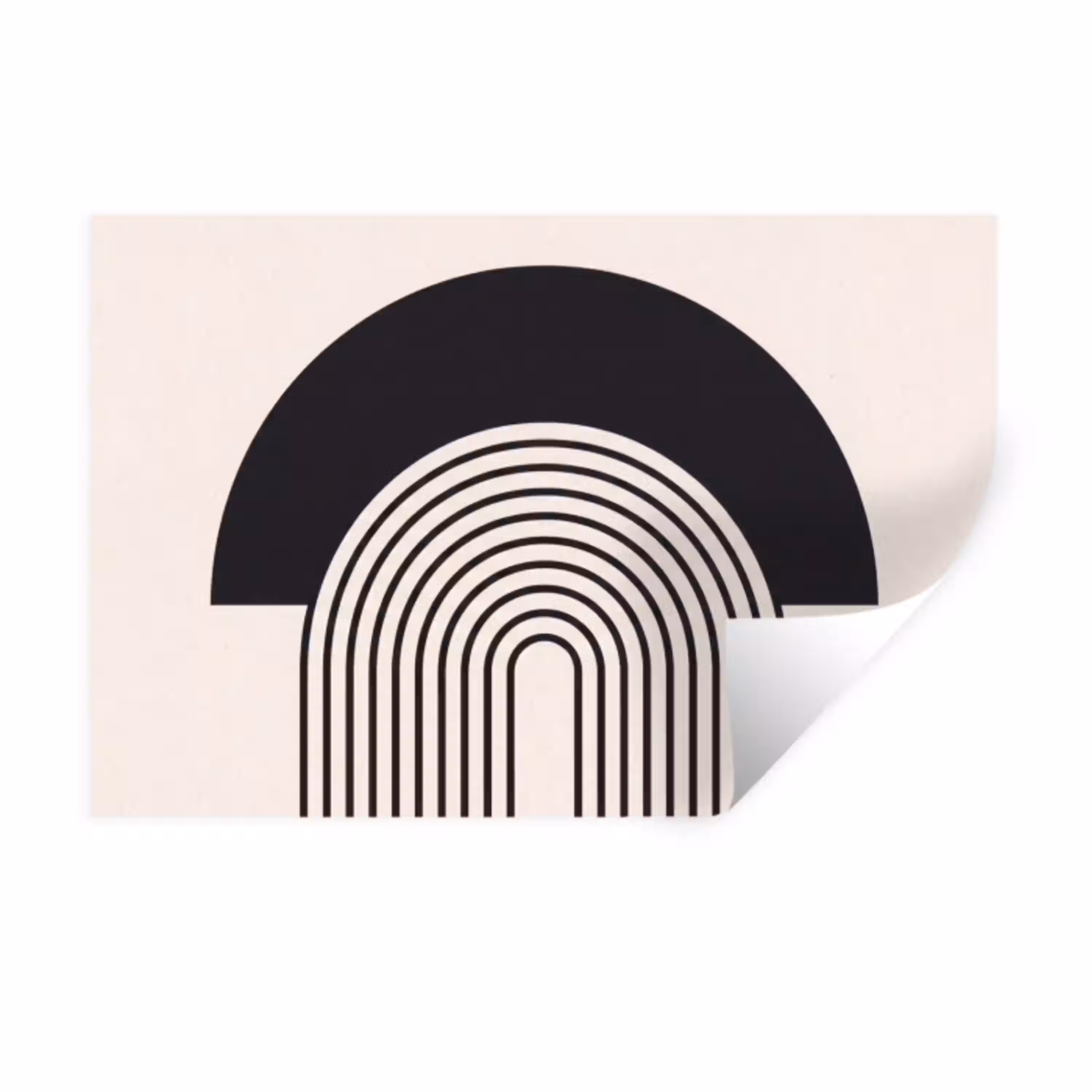 Abstract - Boog - Modern Muursticker klein -3d