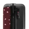 Roze vlekken op bordeaux gekleurde achtergrond NBS - Handbagage koffer - Kinderen Unisex middel -slot