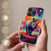 Neushoorn - Zonsondergang - Savanna - Kleurrijk Telefoonhoesje iPhone 17 Pro klein -sfeer3_NL