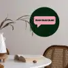 Tekstwolk - BLAH BLAH BLAH - Roze Wandcirkel behangsticker klein -sfeer3