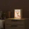 Hertje - Illustratie - Bloemen - Roze Light Box met kabel (Kinderlampje) klein -sfeer1_kind
