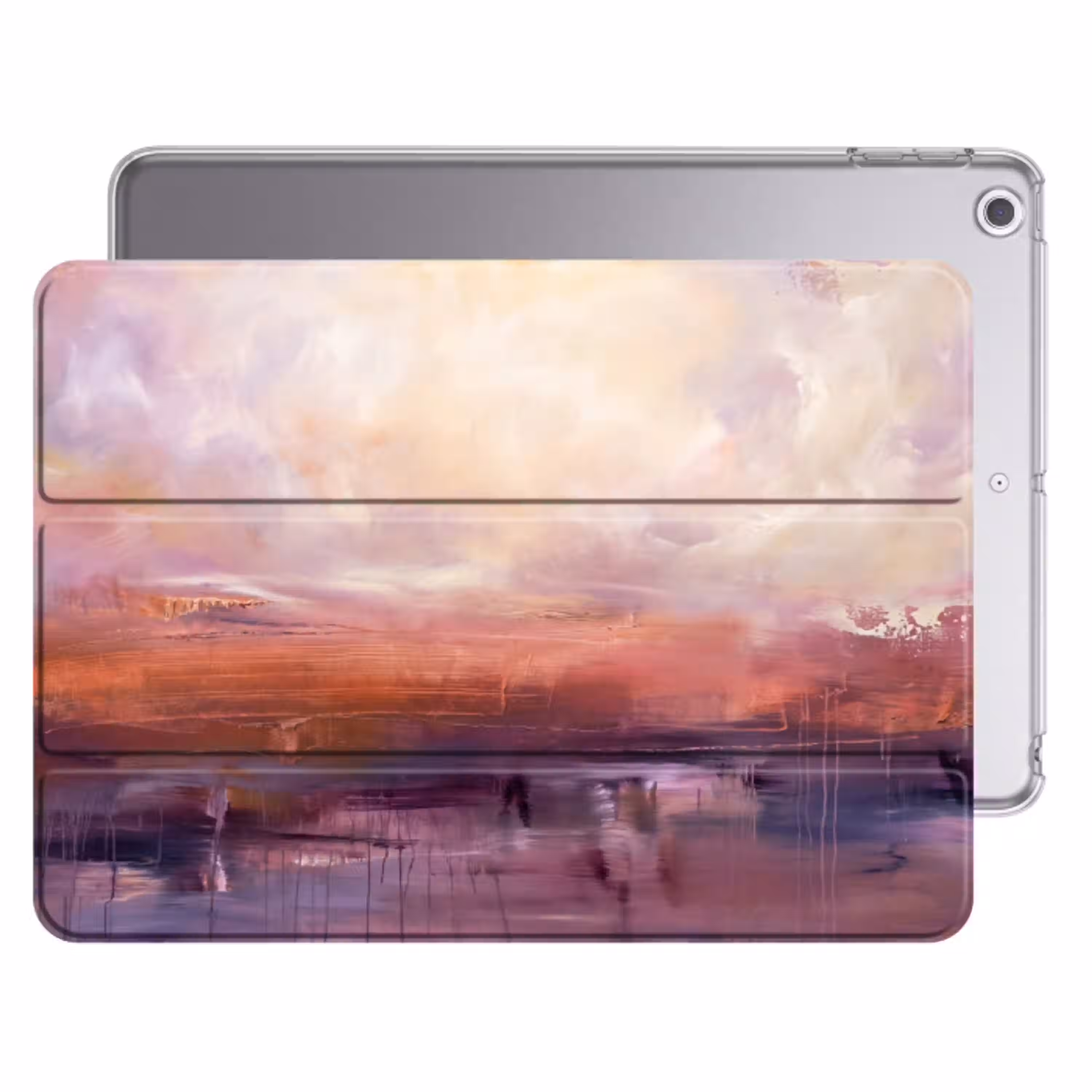 Abstract - Landschap - Modern - Paars - Oranje Apple iPad 2017 middel -threedimensional_3d_global