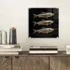 Vissen - Goud - Zwart plexiglas 5mm klein -sfeer1