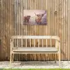 Schotse hooglanders - Licht - Lucht - Natuur Tuinposter op houten frame 2 cm dik klein -sfeer4