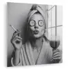 Vrouw - Masker - Wijn - Sigaret plexiglas 5mm klein -zzzproduct_nieuw