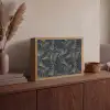 Abstract - Lijnen - Blauw - Goud Light Box met batterij (Wandlamp) middel 907 -sfeer2