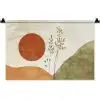 Zon - Abstract - Takken - Oranje Wandkleed katoen klein -zz3d